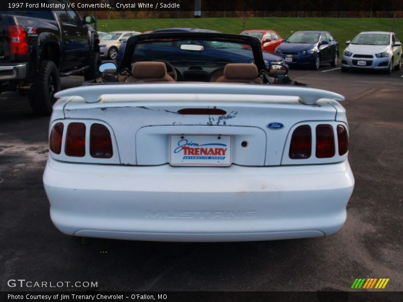 Crystal White / Saddle 1997 Ford Mustang V6 Convertible
