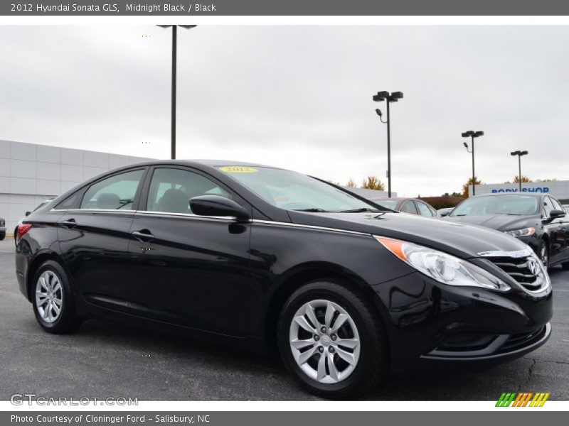 Midnight Black / Black 2012 Hyundai Sonata GLS