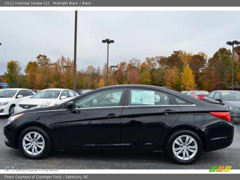 Midnight Black / Black 2012 Hyundai Sonata GLS