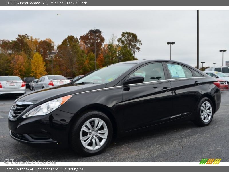 Midnight Black / Black 2012 Hyundai Sonata GLS
