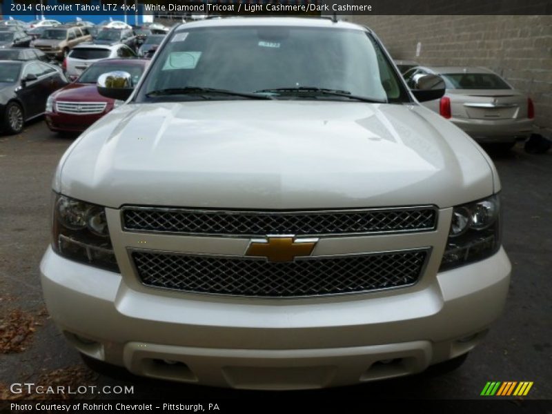 White Diamond Tricoat / Light Cashmere/Dark Cashmere 2014 Chevrolet Tahoe LTZ 4x4