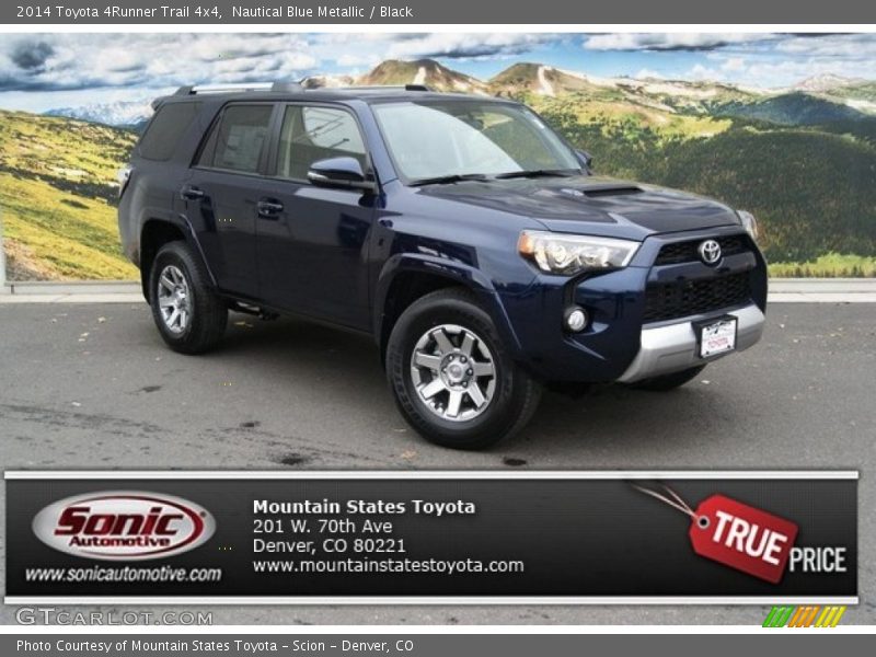 Nautical Blue Metallic / Black 2014 Toyota 4Runner Trail 4x4