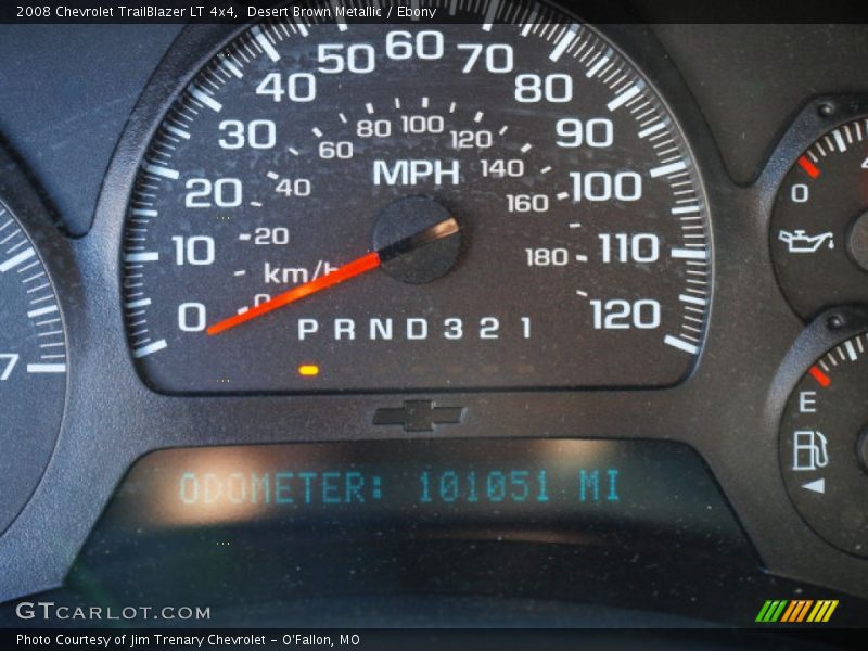 Desert Brown Metallic / Ebony 2008 Chevrolet TrailBlazer LT 4x4