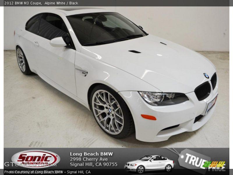 Alpine White / Black 2012 BMW M3 Coupe