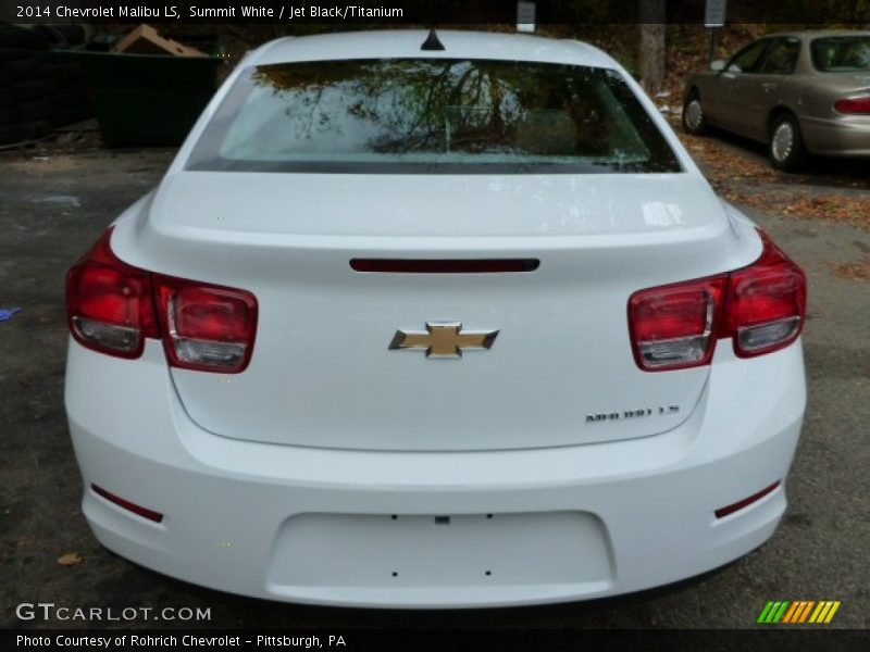 Summit White / Jet Black/Titanium 2014 Chevrolet Malibu LS