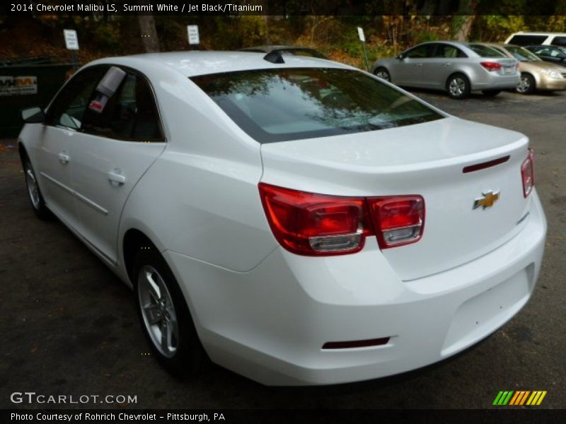 Summit White / Jet Black/Titanium 2014 Chevrolet Malibu LS