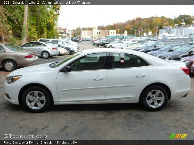 Summit White / Jet Black/Titanium 2014 Chevrolet Malibu LS