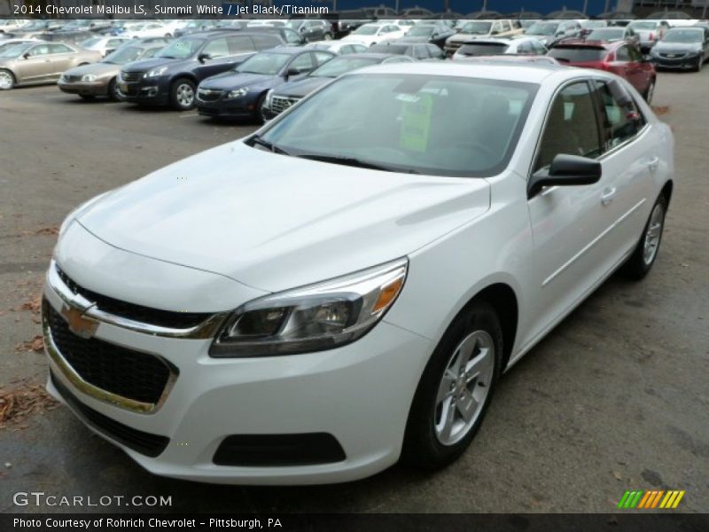 Summit White / Jet Black/Titanium 2014 Chevrolet Malibu LS