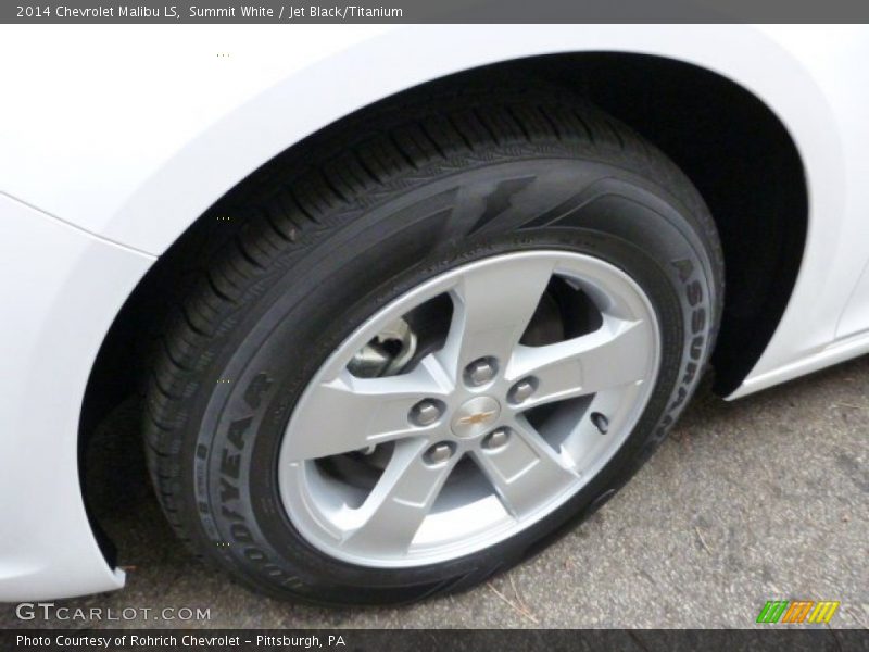 Summit White / Jet Black/Titanium 2014 Chevrolet Malibu LS