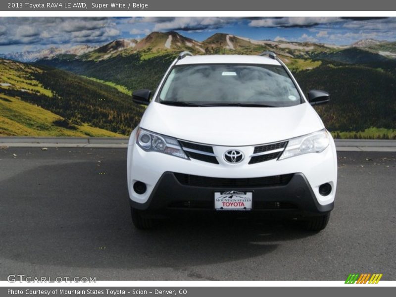 Super White / Beige 2013 Toyota RAV4 LE AWD