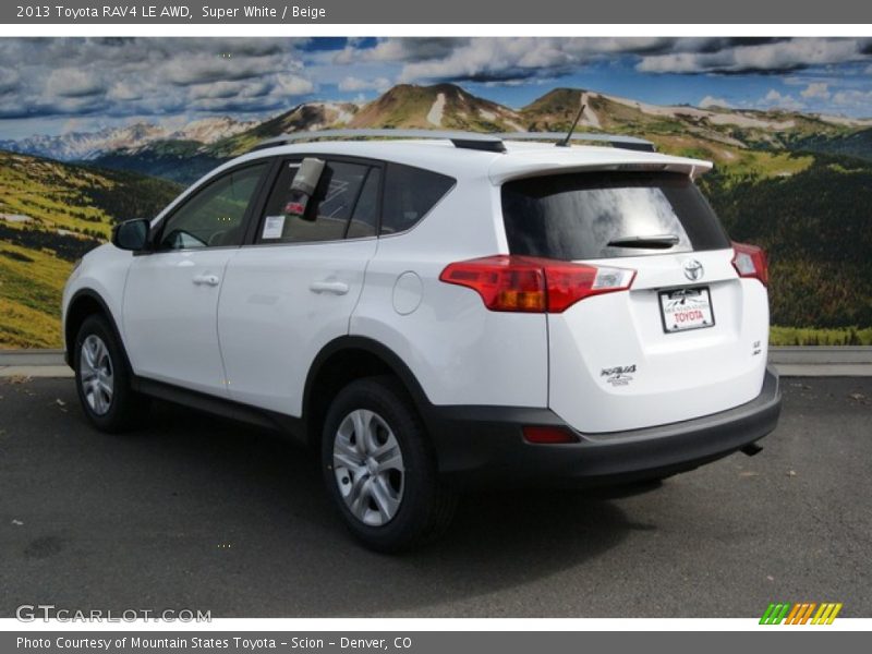 Super White / Beige 2013 Toyota RAV4 LE AWD