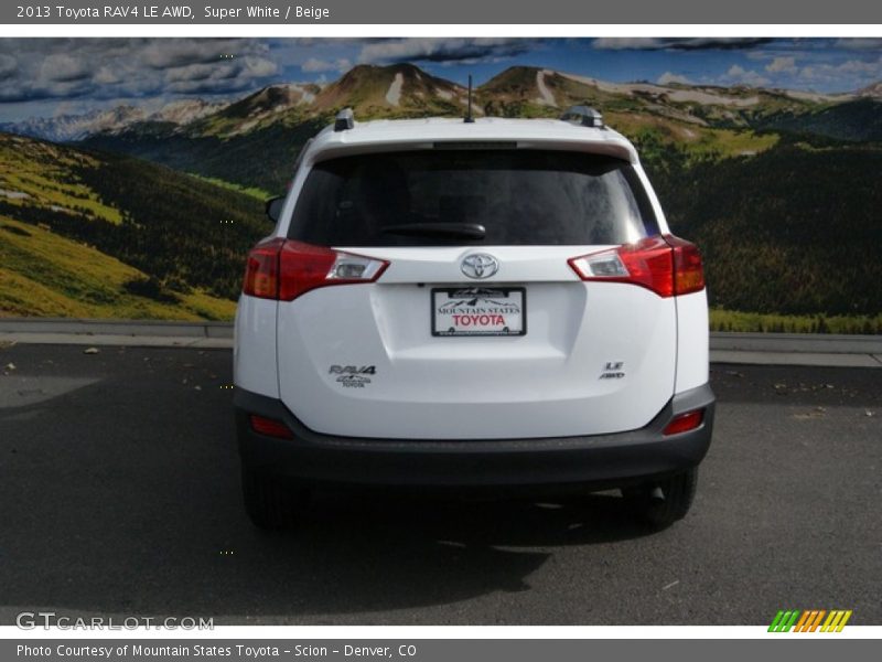 Super White / Beige 2013 Toyota RAV4 LE AWD