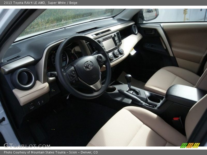 Super White / Beige 2013 Toyota RAV4 LE AWD