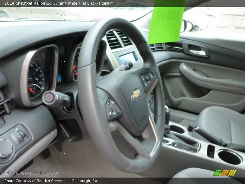 Summit White / Jet Black/Titanium 2014 Chevrolet Malibu LS