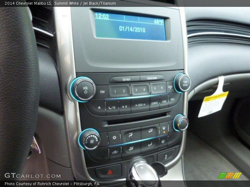 Summit White / Jet Black/Titanium 2014 Chevrolet Malibu LS