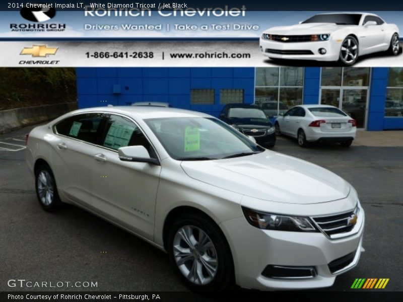 White Diamond Tricoat / Jet Black 2014 Chevrolet Impala LT