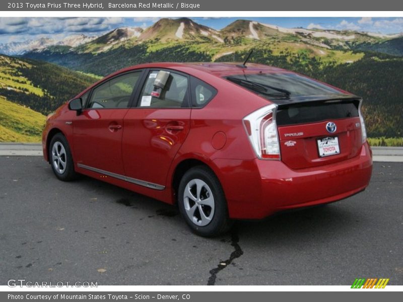 Barcelona Red Metallic / Bisque 2013 Toyota Prius Three Hybrid