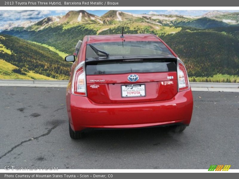 Barcelona Red Metallic / Bisque 2013 Toyota Prius Three Hybrid