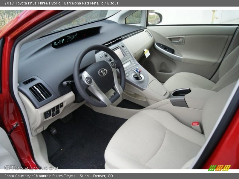 Barcelona Red Metallic / Bisque 2013 Toyota Prius Three Hybrid