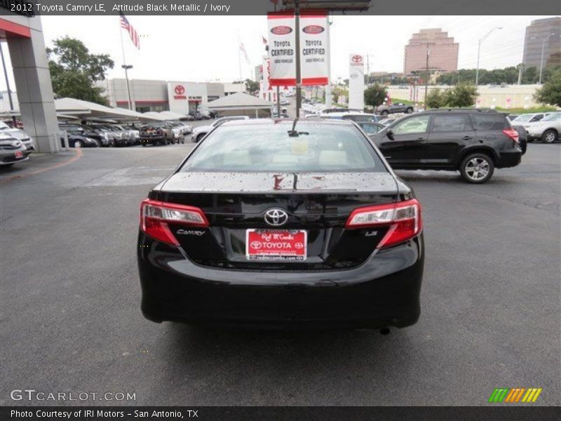 Attitude Black Metallic / Ivory 2012 Toyota Camry LE