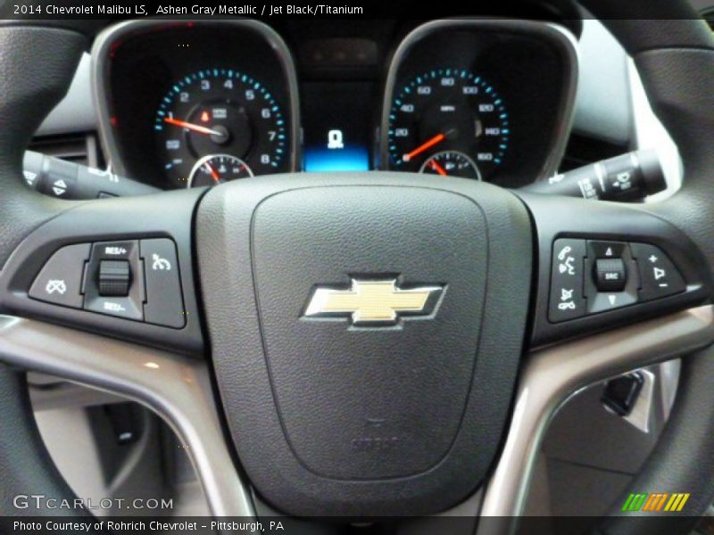 Ashen Gray Metallic / Jet Black/Titanium 2014 Chevrolet Malibu LS