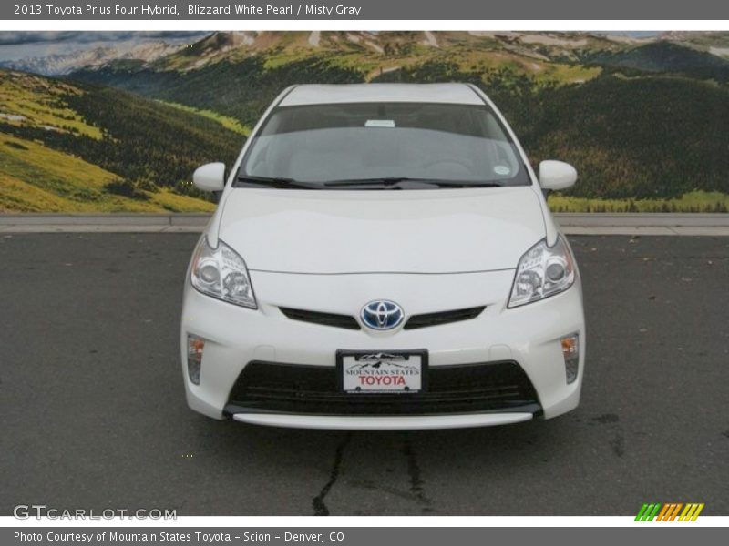 Blizzard White Pearl / Misty Gray 2013 Toyota Prius Four Hybrid