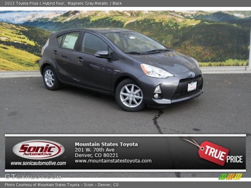 Magnetic Gray Metallic / Black 2013 Toyota Prius c Hybrid Four