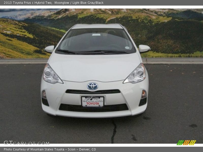 Moonglow / Light Blue Gray/Black 2013 Toyota Prius c Hybrid Two
