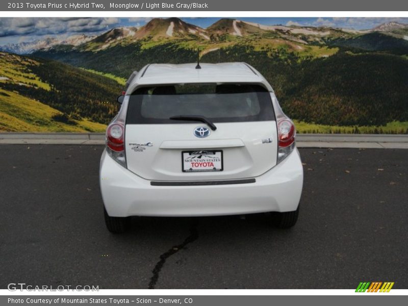Moonglow / Light Blue Gray/Black 2013 Toyota Prius c Hybrid Two