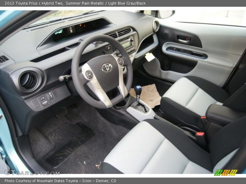 Summer Rain Metallic / Light Blue Gray/Black 2013 Toyota Prius c Hybrid Two