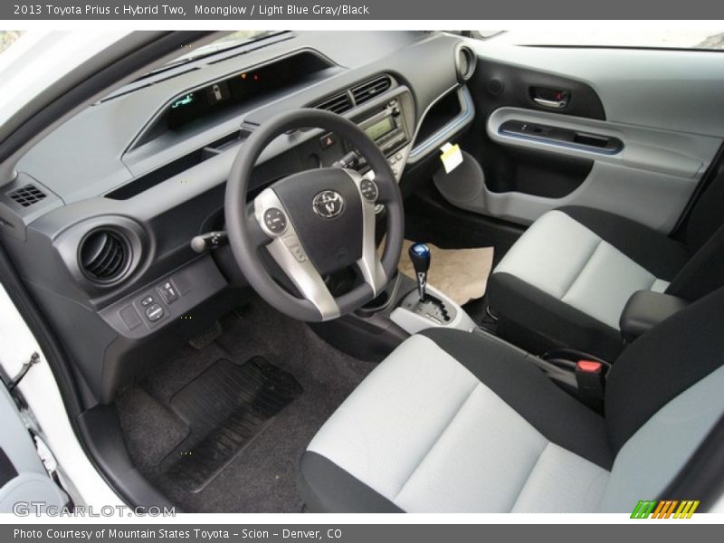 Moonglow / Light Blue Gray/Black 2013 Toyota Prius c Hybrid Two