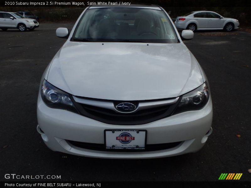 Satin White Pearl / Ivory 2010 Subaru Impreza 2.5i Premium Wagon