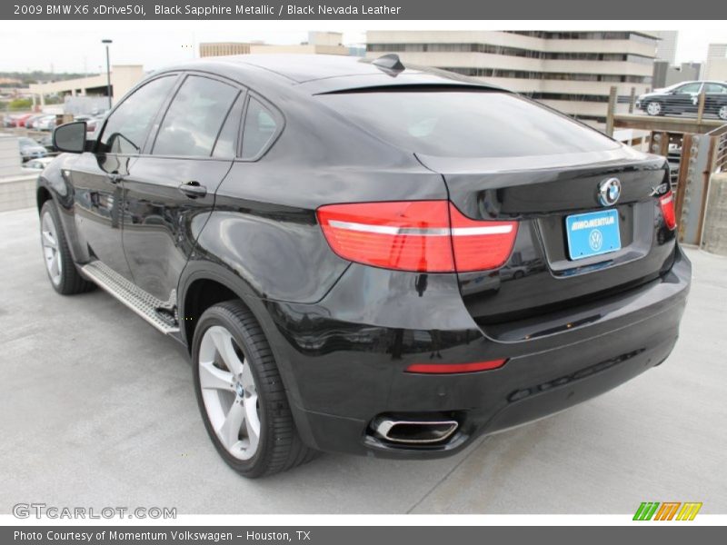 Black Sapphire Metallic / Black Nevada Leather 2009 BMW X6 xDrive50i