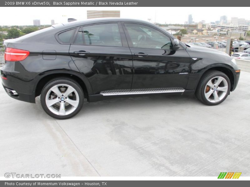 Black Sapphire Metallic / Black Nevada Leather 2009 BMW X6 xDrive50i