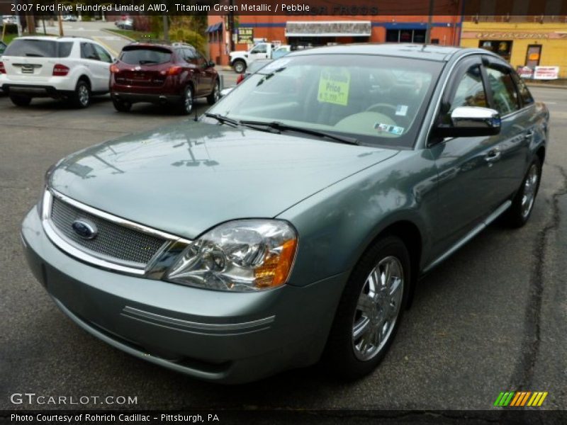 Titanium Green Metallic / Pebble 2007 Ford Five Hundred Limited AWD
