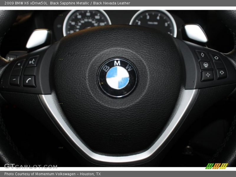 Black Sapphire Metallic / Black Nevada Leather 2009 BMW X6 xDrive50i