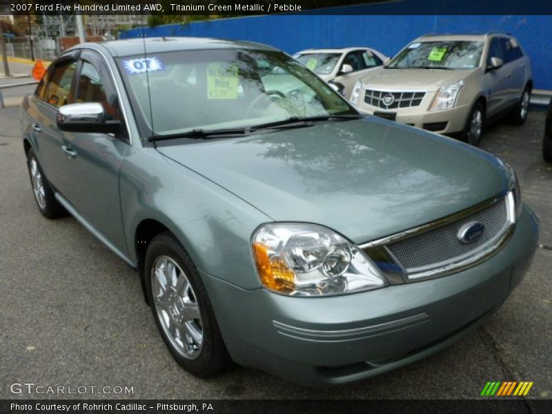 Titanium Green Metallic / Pebble 2007 Ford Five Hundred Limited AWD