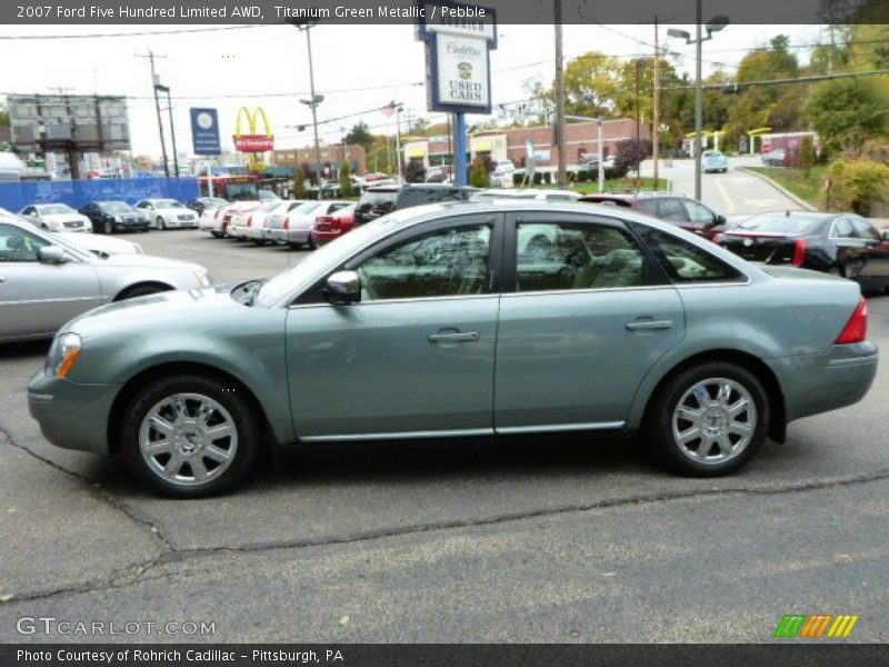 Titanium Green Metallic / Pebble 2007 Ford Five Hundred Limited AWD