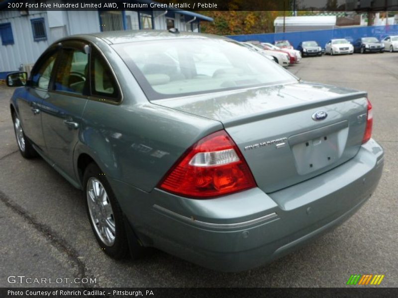 Titanium Green Metallic / Pebble 2007 Ford Five Hundred Limited AWD
