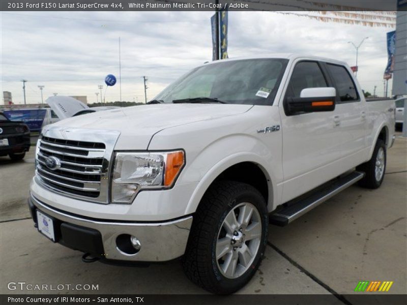 White Platinum Metallic Tri-Coat / Adobe 2013 Ford F150 Lariat SuperCrew 4x4