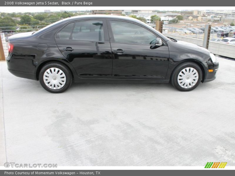 Black / Pure Beige 2008 Volkswagen Jetta S Sedan