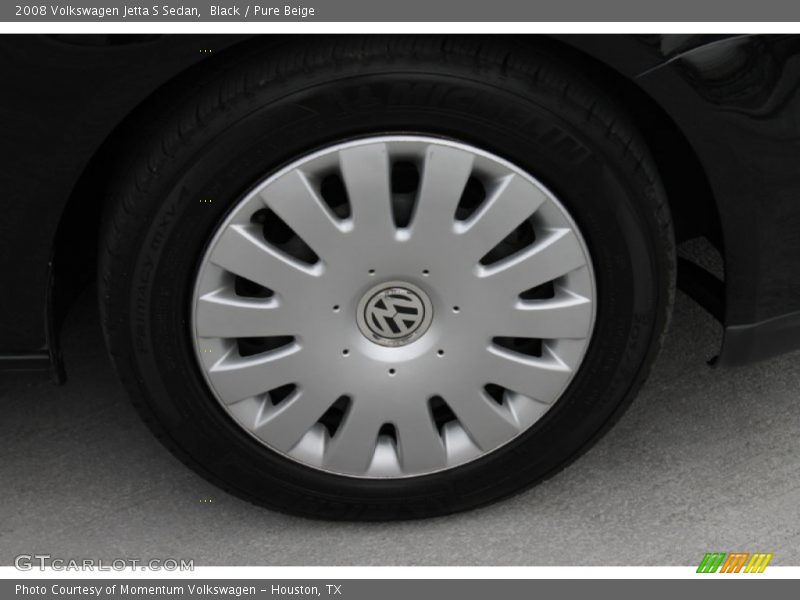 Black / Pure Beige 2008 Volkswagen Jetta S Sedan