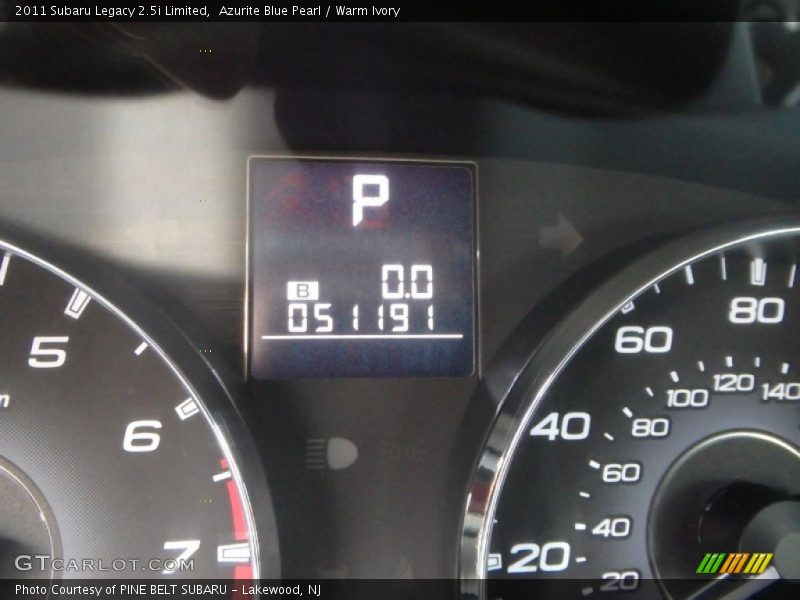 Azurite Blue Pearl / Warm Ivory 2011 Subaru Legacy 2.5i Limited