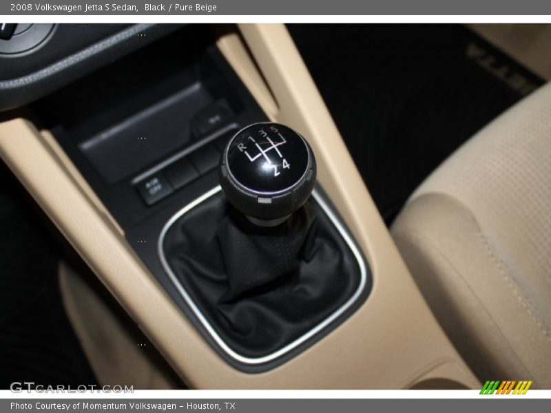 Black / Pure Beige 2008 Volkswagen Jetta S Sedan