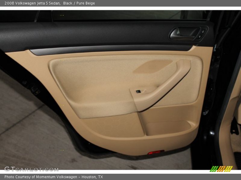 Black / Pure Beige 2008 Volkswagen Jetta S Sedan