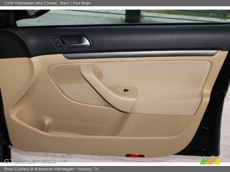 Black / Pure Beige 2008 Volkswagen Jetta S Sedan