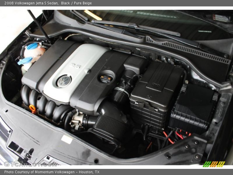 Black / Pure Beige 2008 Volkswagen Jetta S Sedan