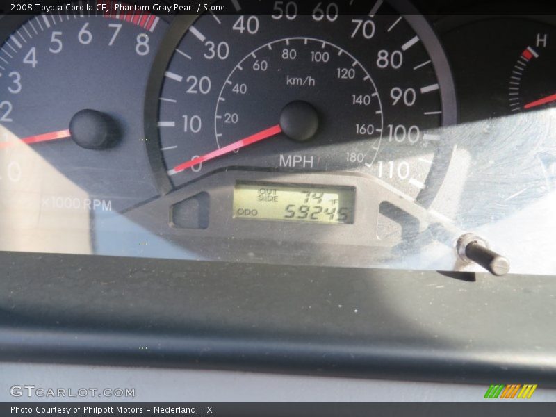 Phantom Gray Pearl / Stone 2008 Toyota Corolla CE
