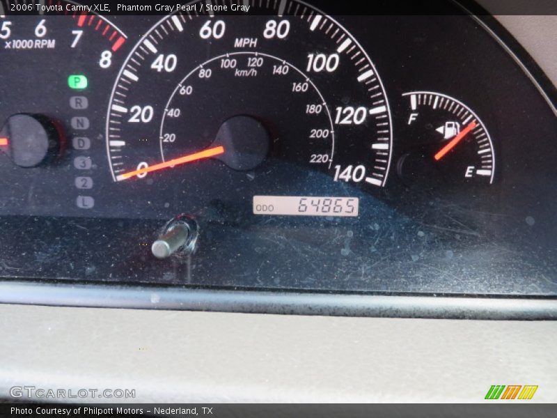 Phantom Gray Pearl / Stone Gray 2006 Toyota Camry XLE