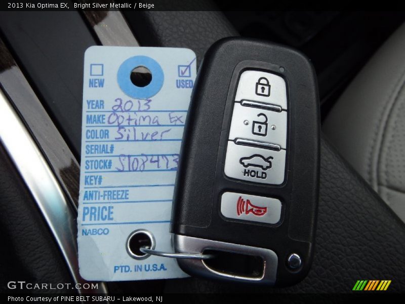 Bright Silver Metallic / Beige 2013 Kia Optima EX